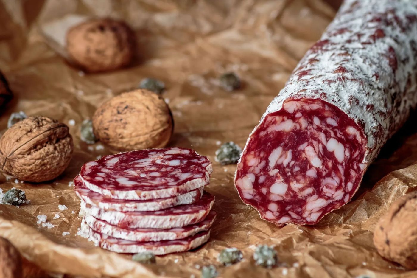 Salame italiano con nueces